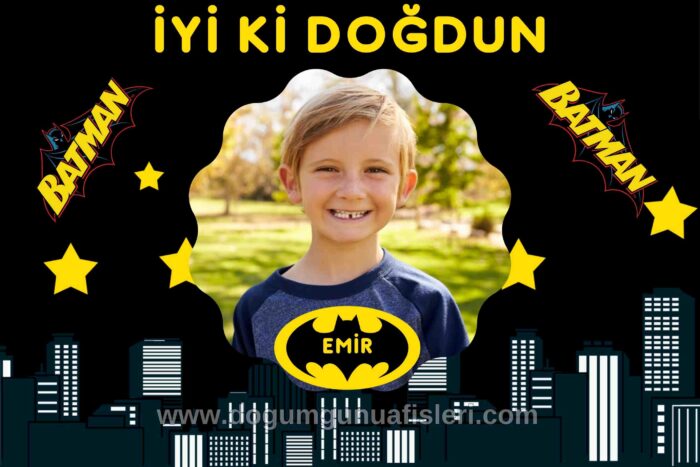 Batman Doğum Günü Afişi