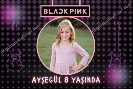 Black Pink Doğum Günü Afişi