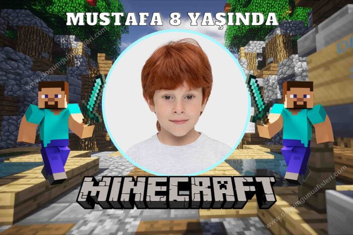 Minecraft Doğum Günü Afişi