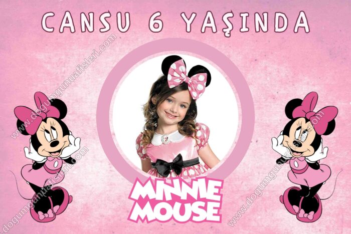 Minnie Mouse Doğum Günü Afişi