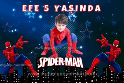 Spiderman Doğum Günü Afişi