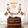 Fotoğraflı-İsimli Pasta Süsü - Ayıcık Konsepti
