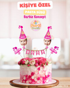 Fotoğraflı Pasta Süsü - Barbie Konsepti