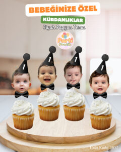 Fotoğraflı Kürdan Süsü - Siyah Papyon Tema