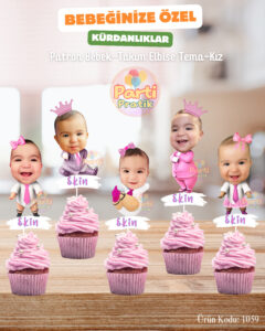 Fotoğraflı Kürdan - Patron Bebek Takım Elbise Konsepti-Kız