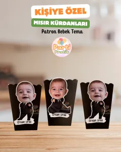 Fotoğraflı Mısır Kutusu-Patron Bebek Konsepti