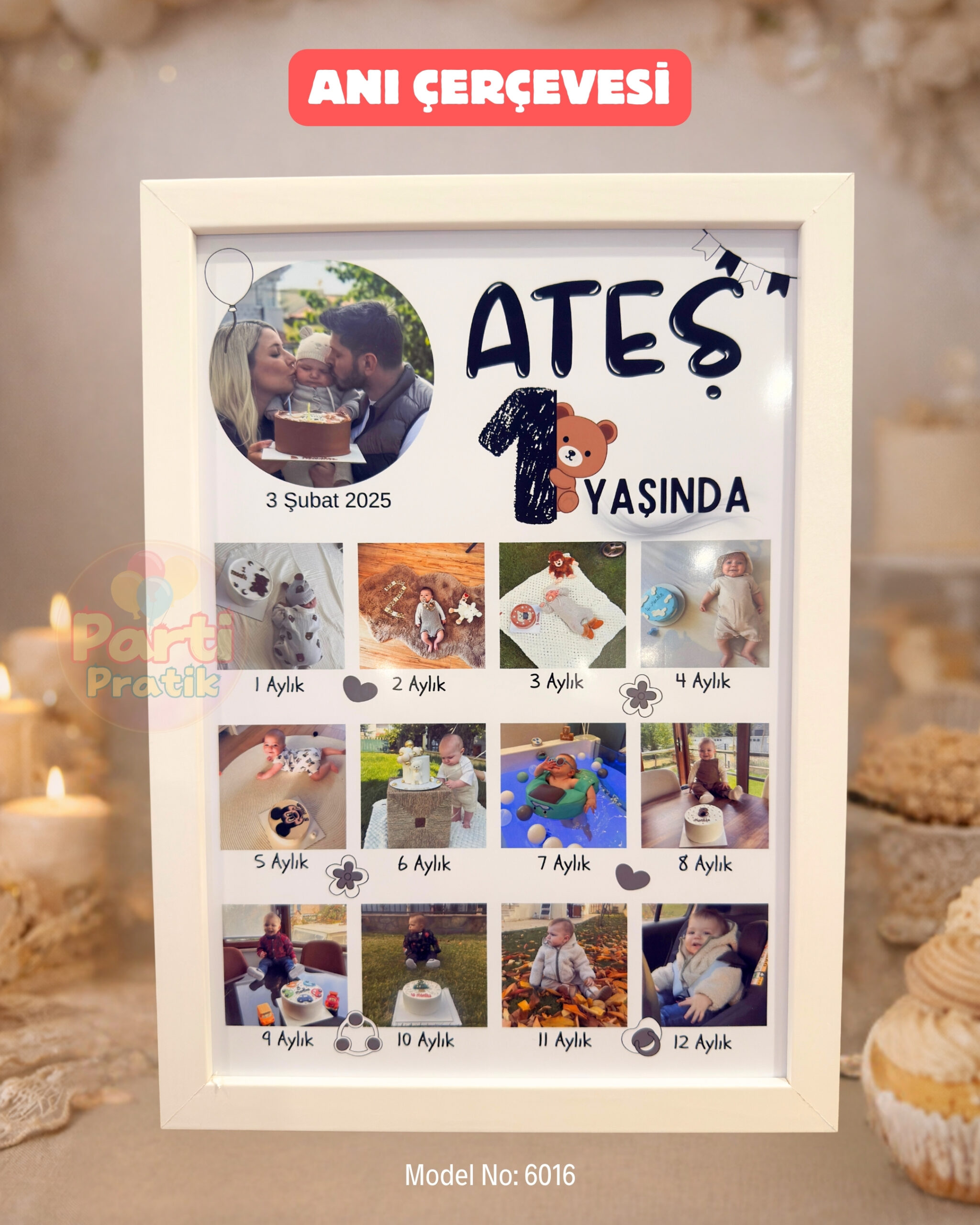 12 Ay Anı Çerçevesi