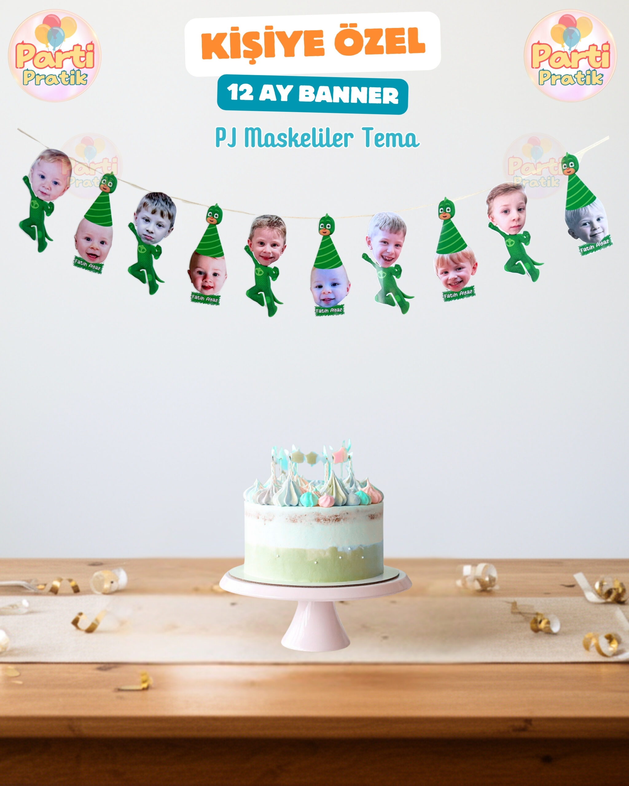 12 Ay Banner - PJ Maskeliler