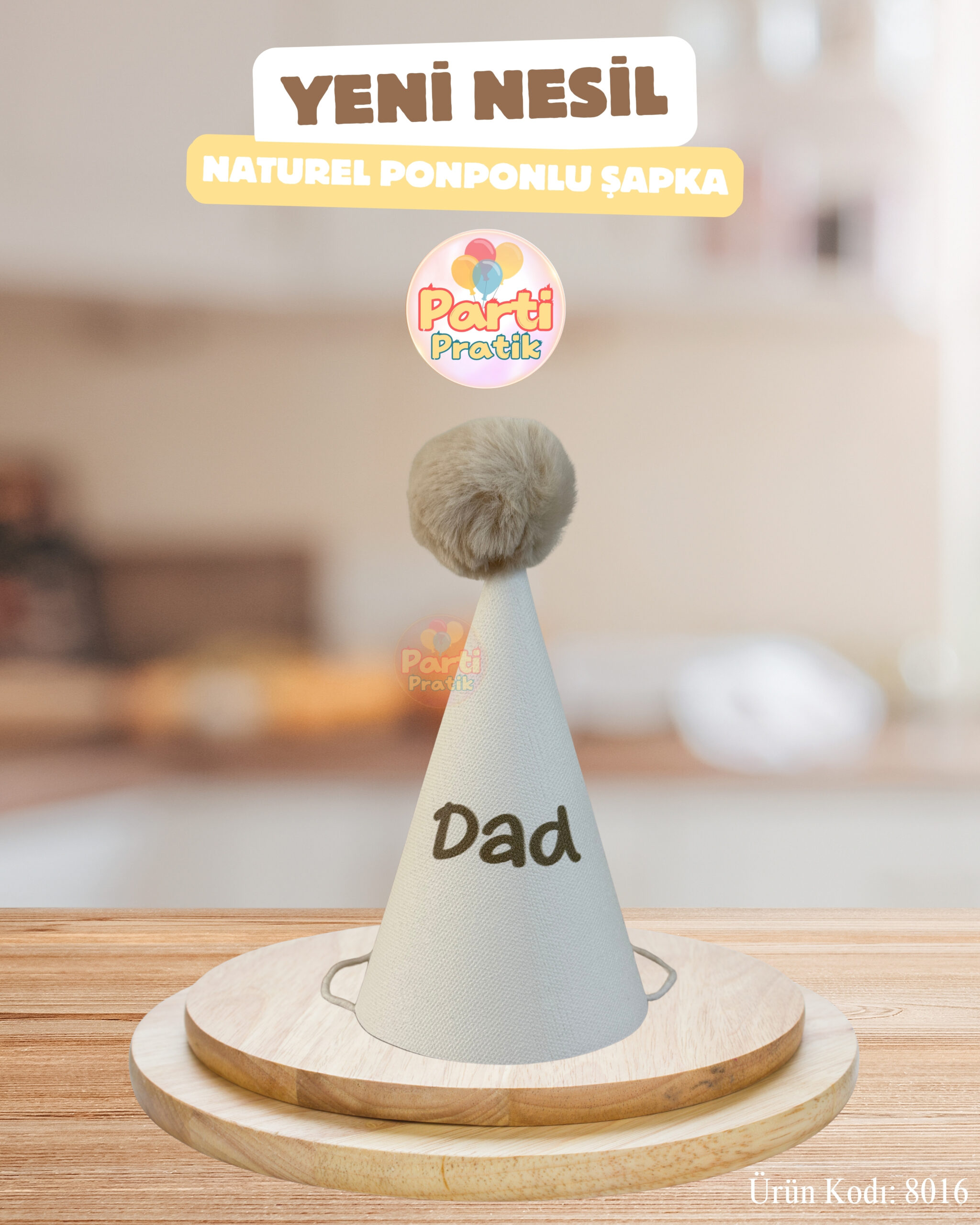 Dad Temalı Doğum Günü Şapkası